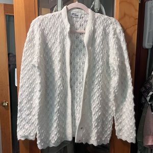 Jason Maxwell woven cardigan ivory